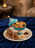 پک شکلات خوری مس و فیروزه و ترمه اعلا