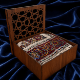 پک رومیزی سفره قلمکار همراه با جعبه چوبی