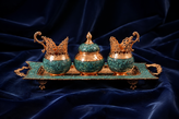 پک هدیه چایی خوری دونفره مس و فیروزه