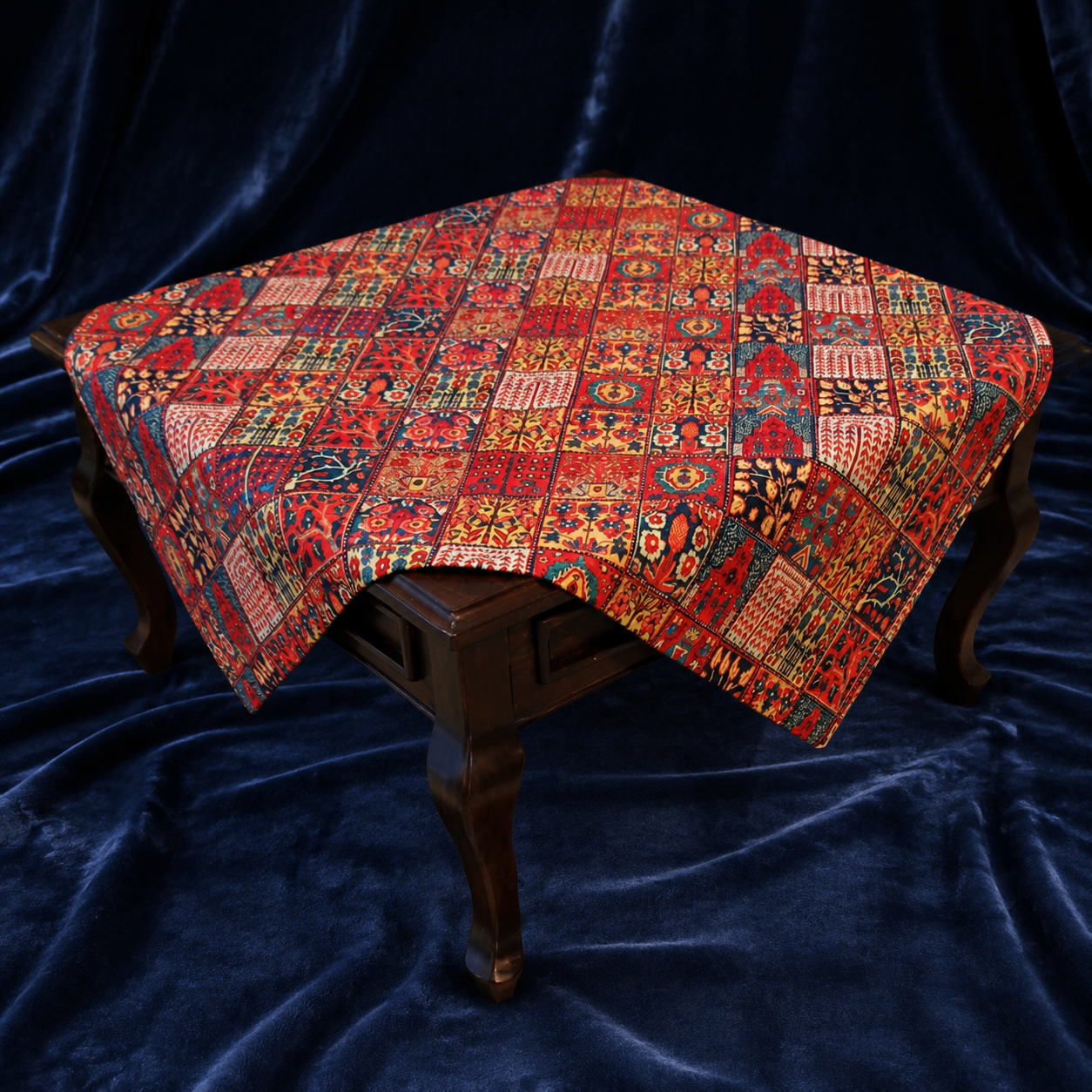 رومیزی مخمل کاشی خط